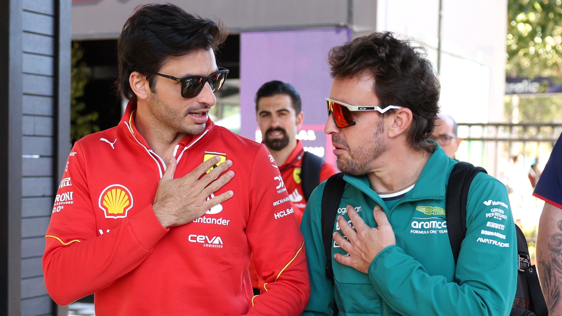 Carlos Sainz y Fernando Alonso en Australia. (Getty)