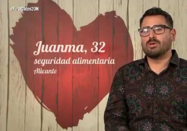 Juanma en 'First Dates'. (Mediaset)
