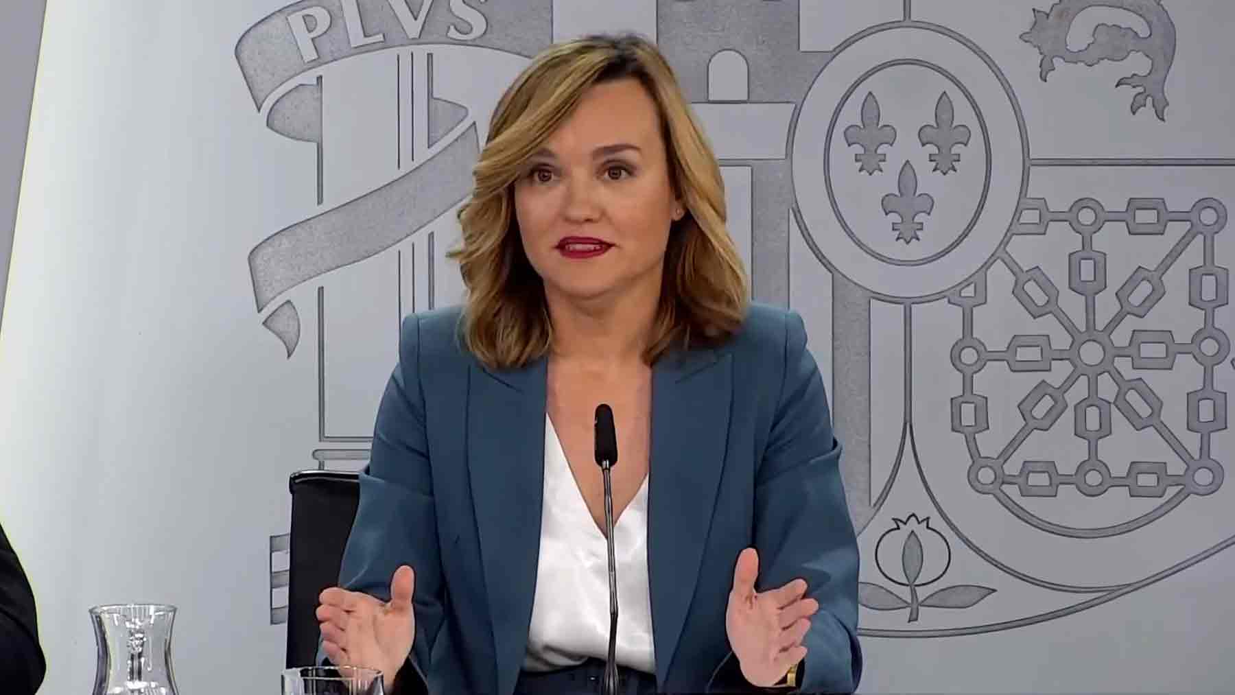 Pilar Alegría, portavoz del Gobierno.