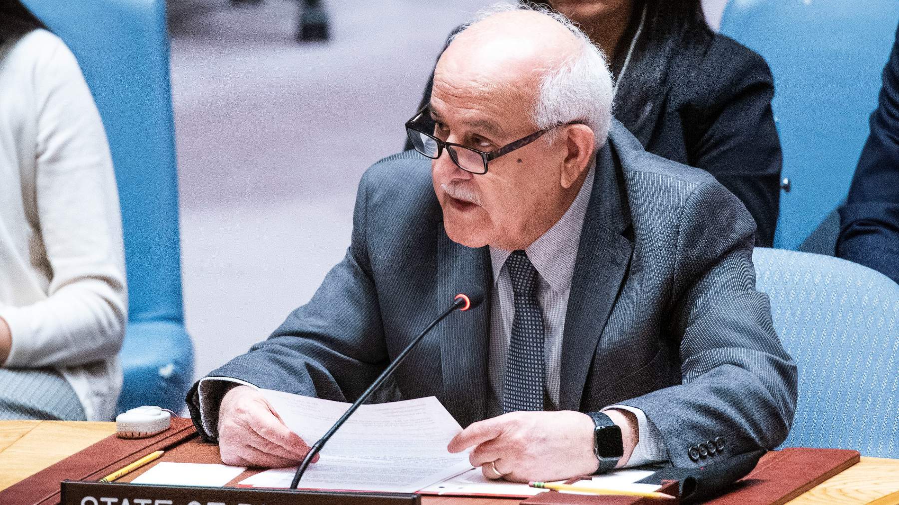 Riyad Mansour, embajador palestino ante la ONU (Foto: Efe).
