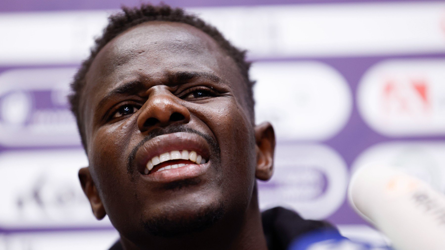 Cheikh Sarr, portero del Rayo Majadahonda en una rueda de prensa. (EFE)