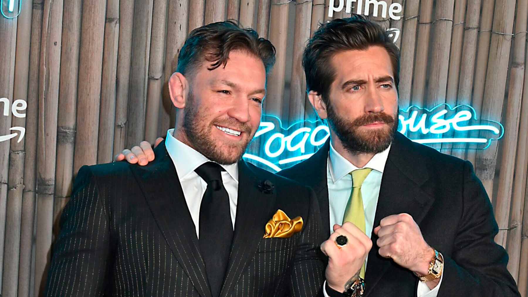 Connor McGregor y Jake Gyllenhaal en la presentación de ‘Road House’ (Amazon Prime Video).