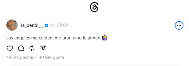 Último mensaje de Vielka Pulido en Threads.