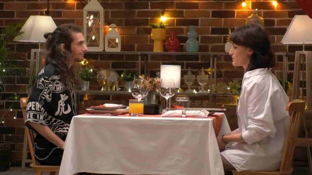 Pablo y Clara en 'First Dates'. (Mediaset)