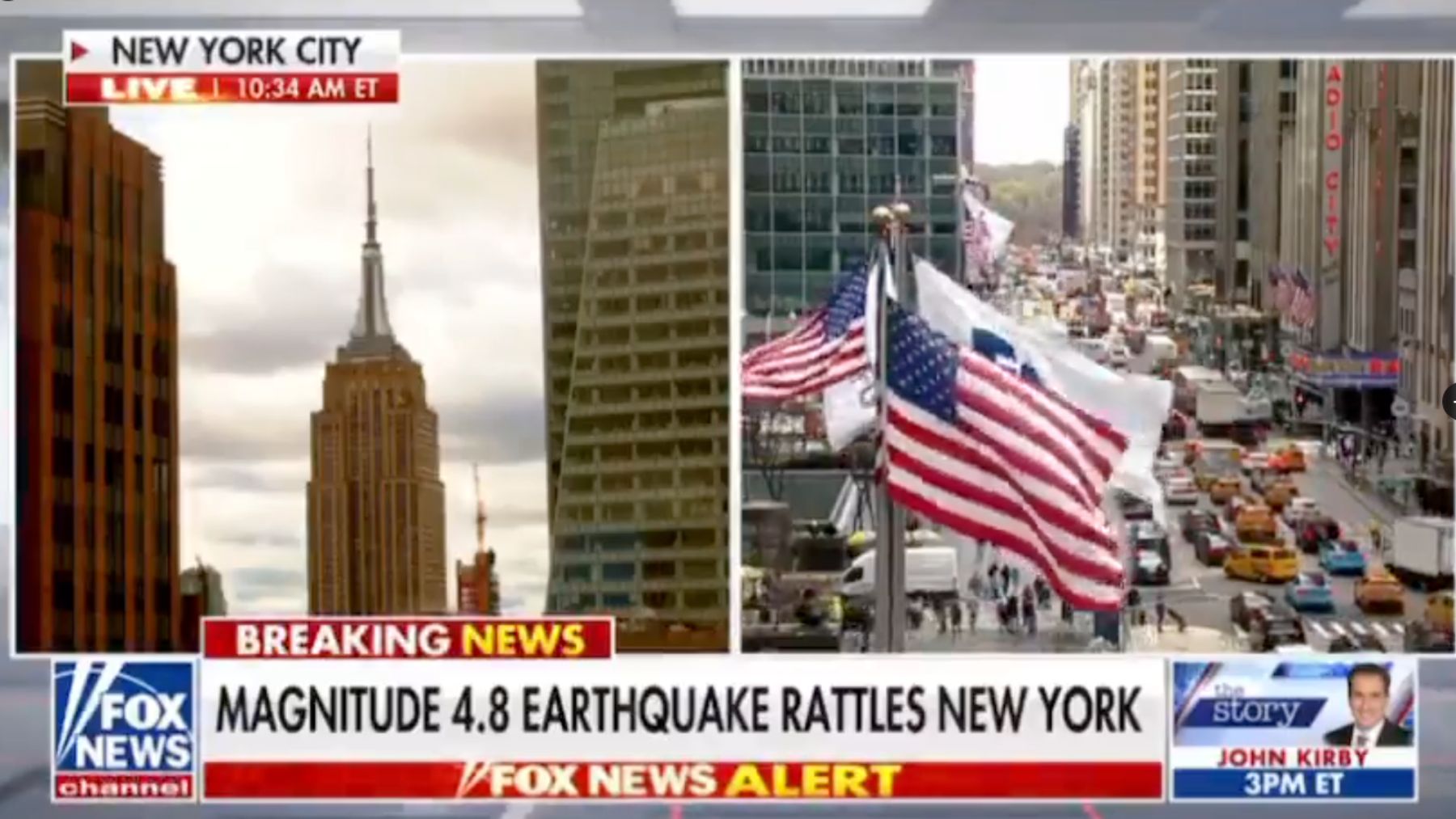 Terremoto en Nueva York.