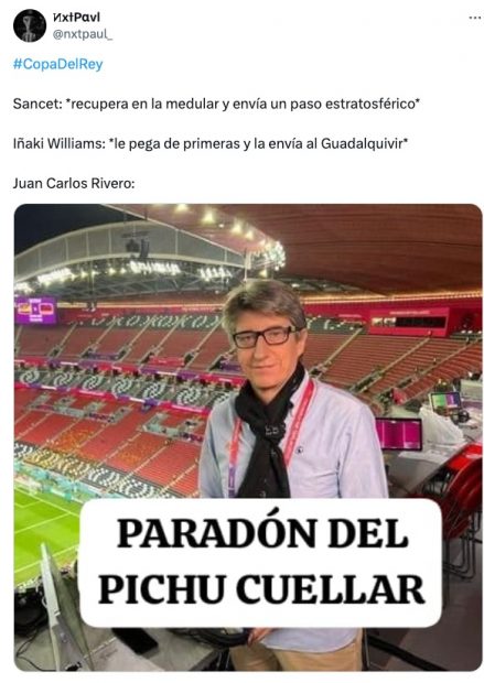 Juan Carlos Rivero revoluciona las redes con sus comentarios en la final de la Copa del Rey