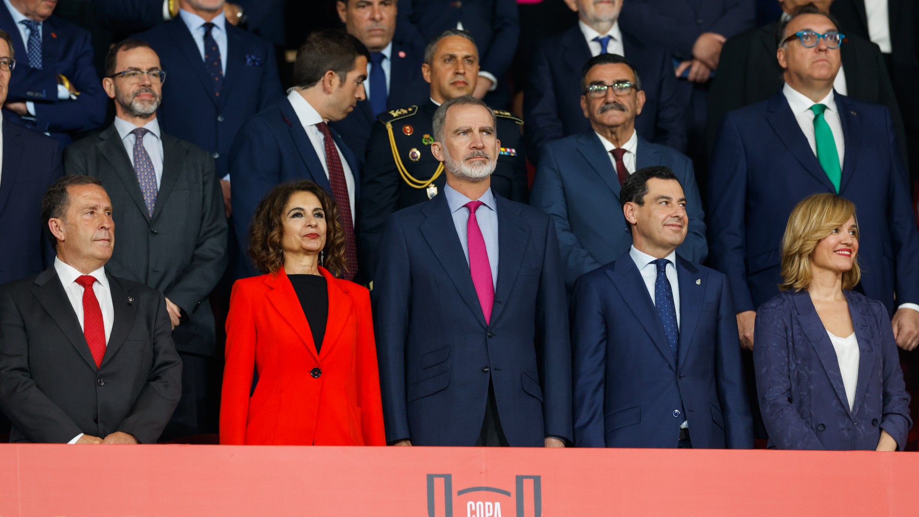 El palco de autoridades de La Cartuja, presidido por Felipe VI. (EFE)