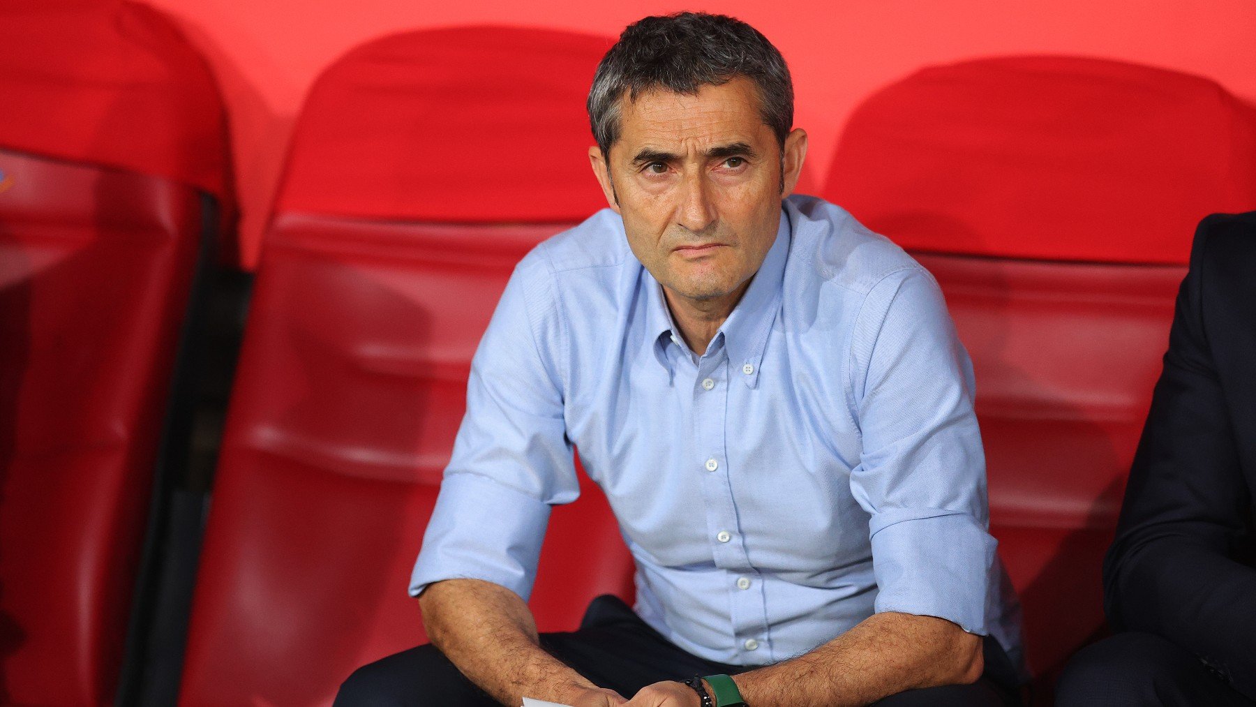 Ernesto Valverde en el partido de la final de la Copa del Rey. (Getty)