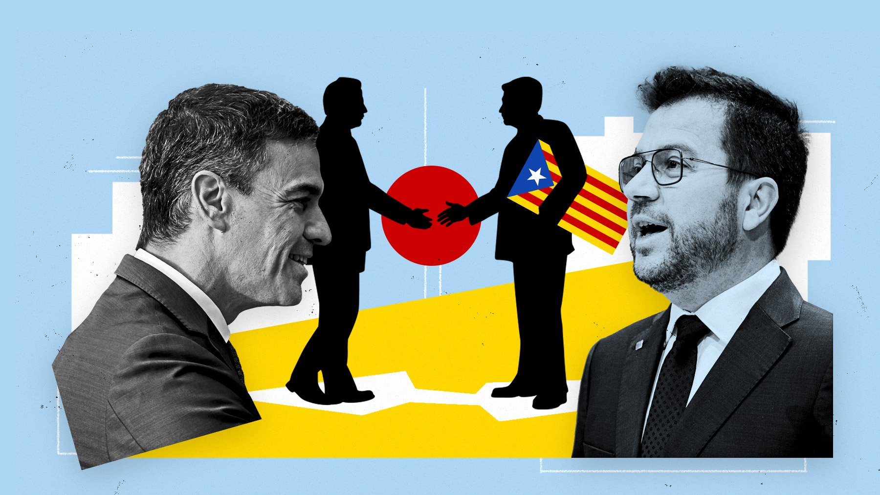 Pedro Sánchez y Pere Aragonès