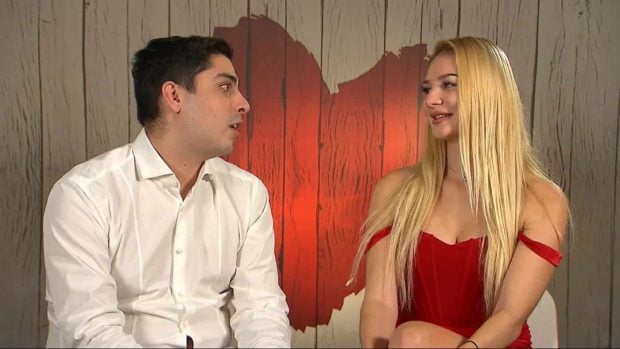 Borja y Diana en 'First Dates'. (Mediaset)