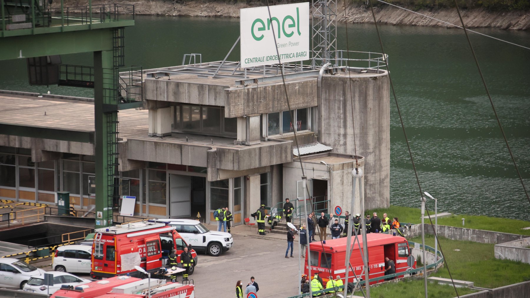 Lugar de la explosión en la central hidroeléctrica en el embalse de Suviana (Foto: Europa Press).