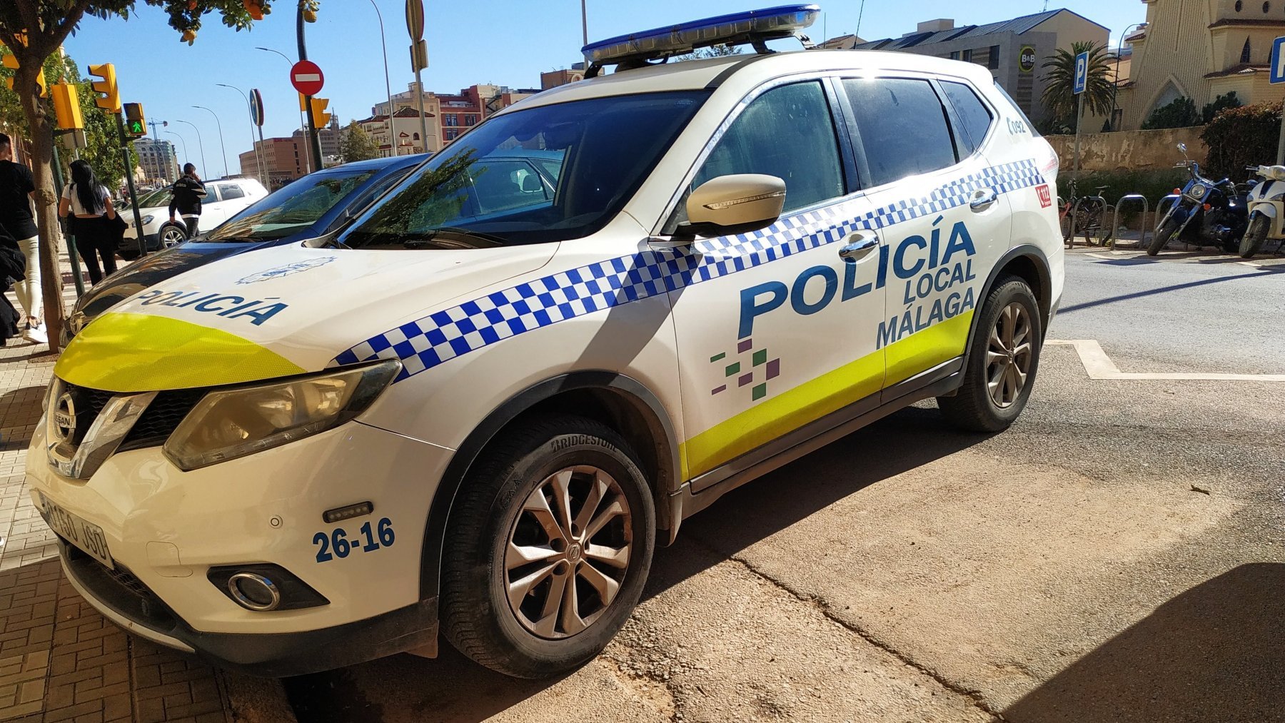Coche de la Policía Local de Málaga. (Foto: EP)
