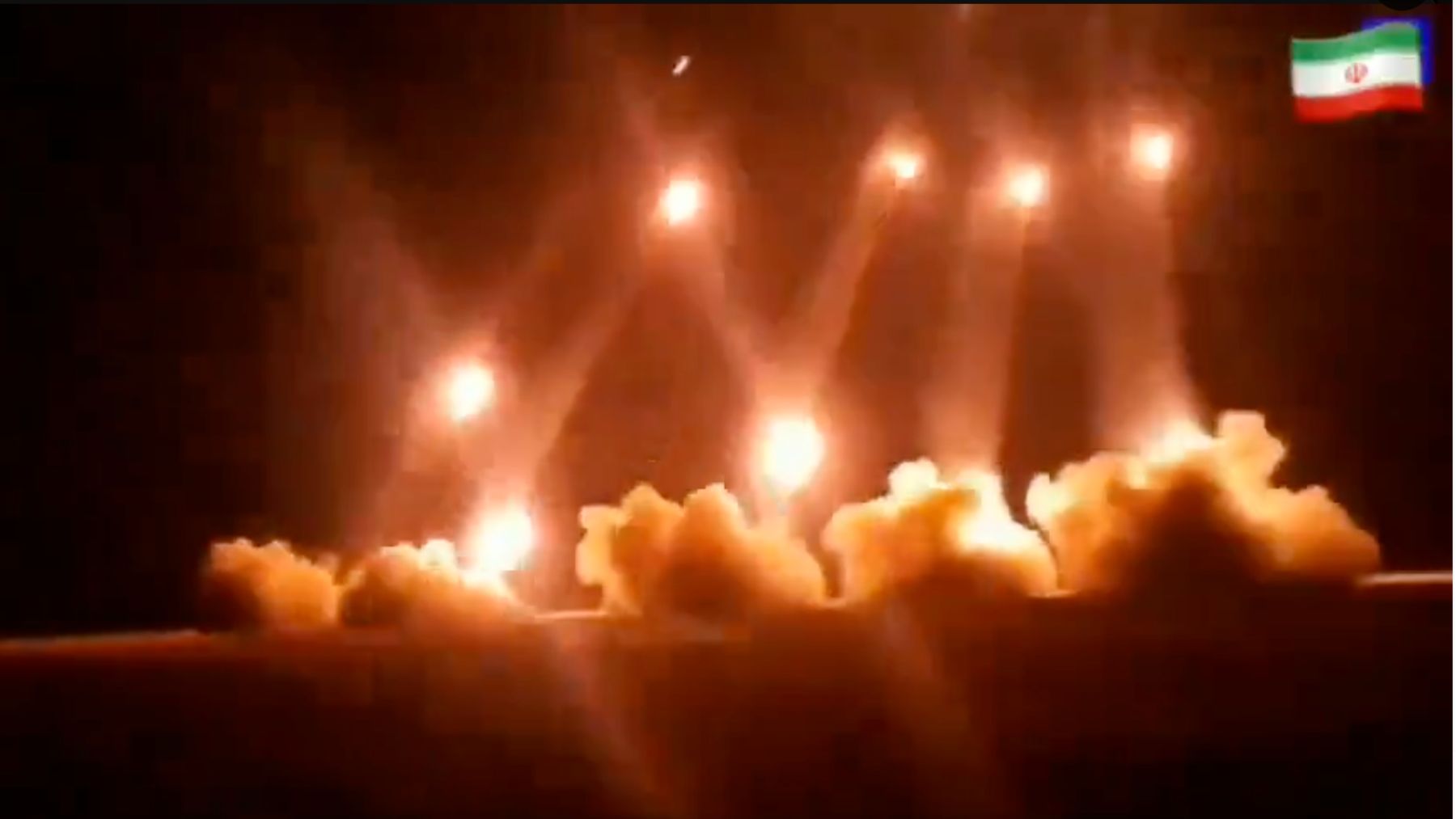 Enjambre de misiles lanzados por Yemen contra Israel.