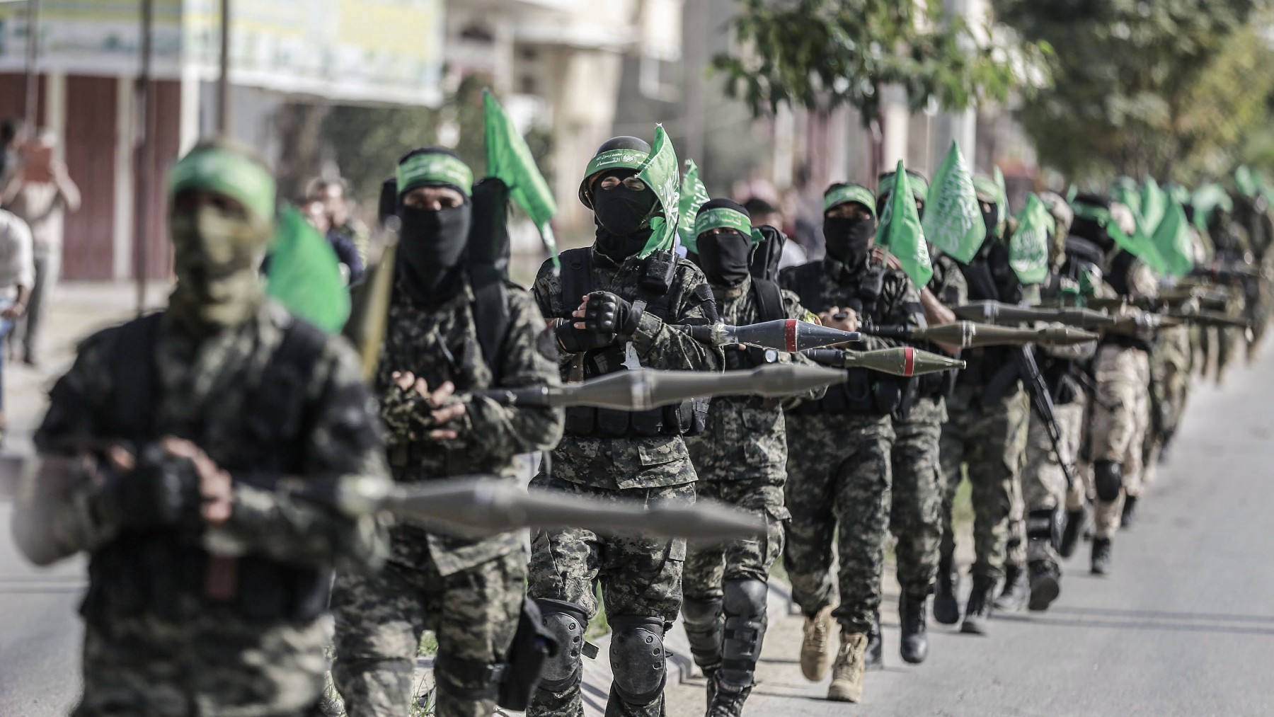 Miembros de las Brigadas de Ezeldín al Qassam. (Foto: Ep)