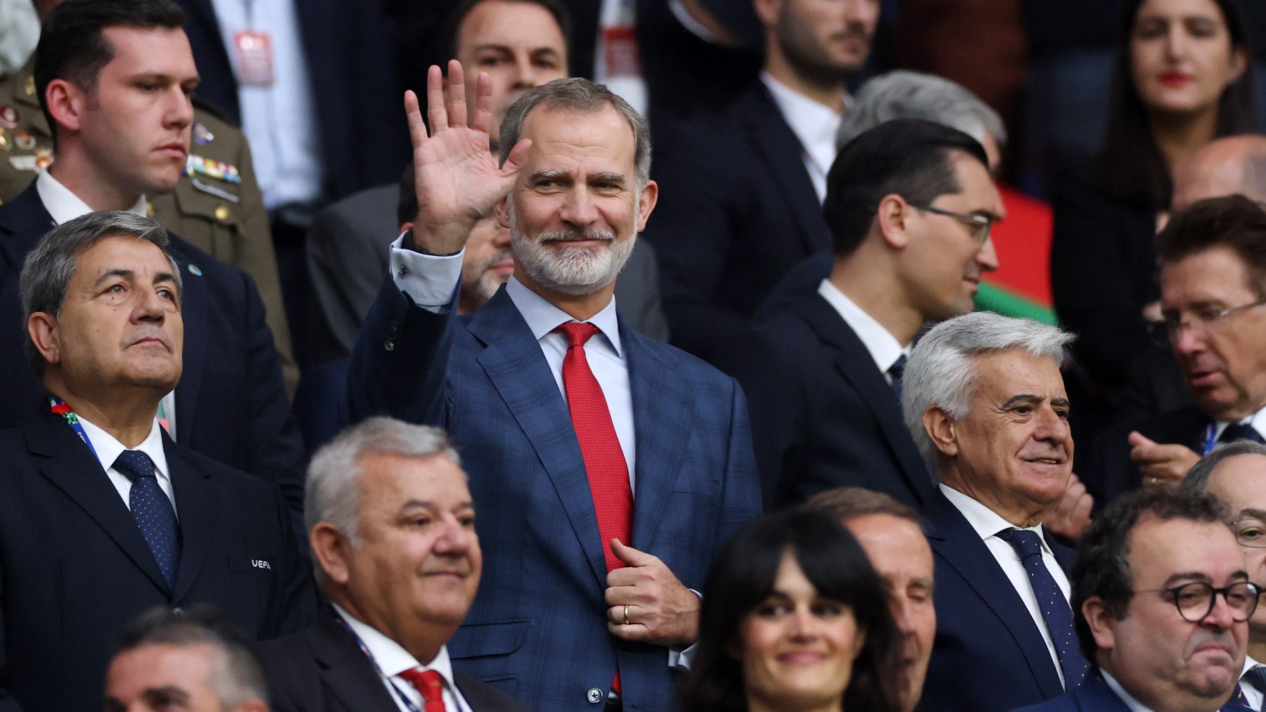 El Rey Felipe VI en la Eurocopa. (Getty)