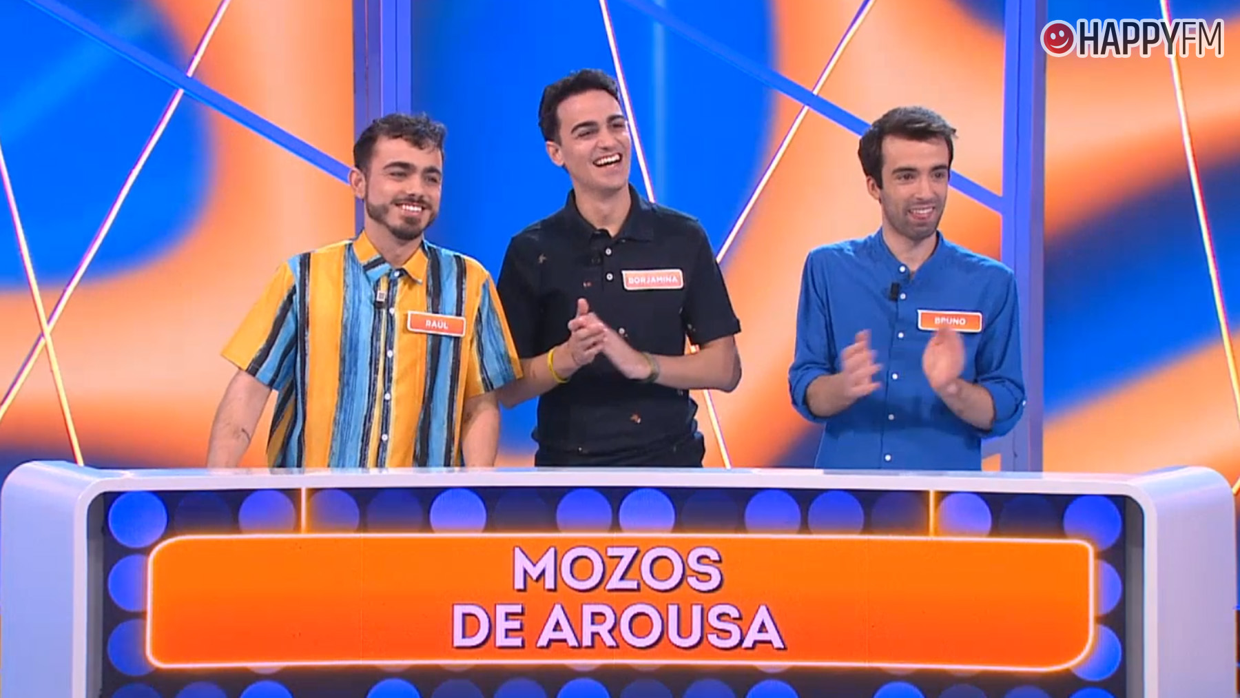 Los Mozos de Arousa, concursantes de Reacción en cadena. (Mediaset)