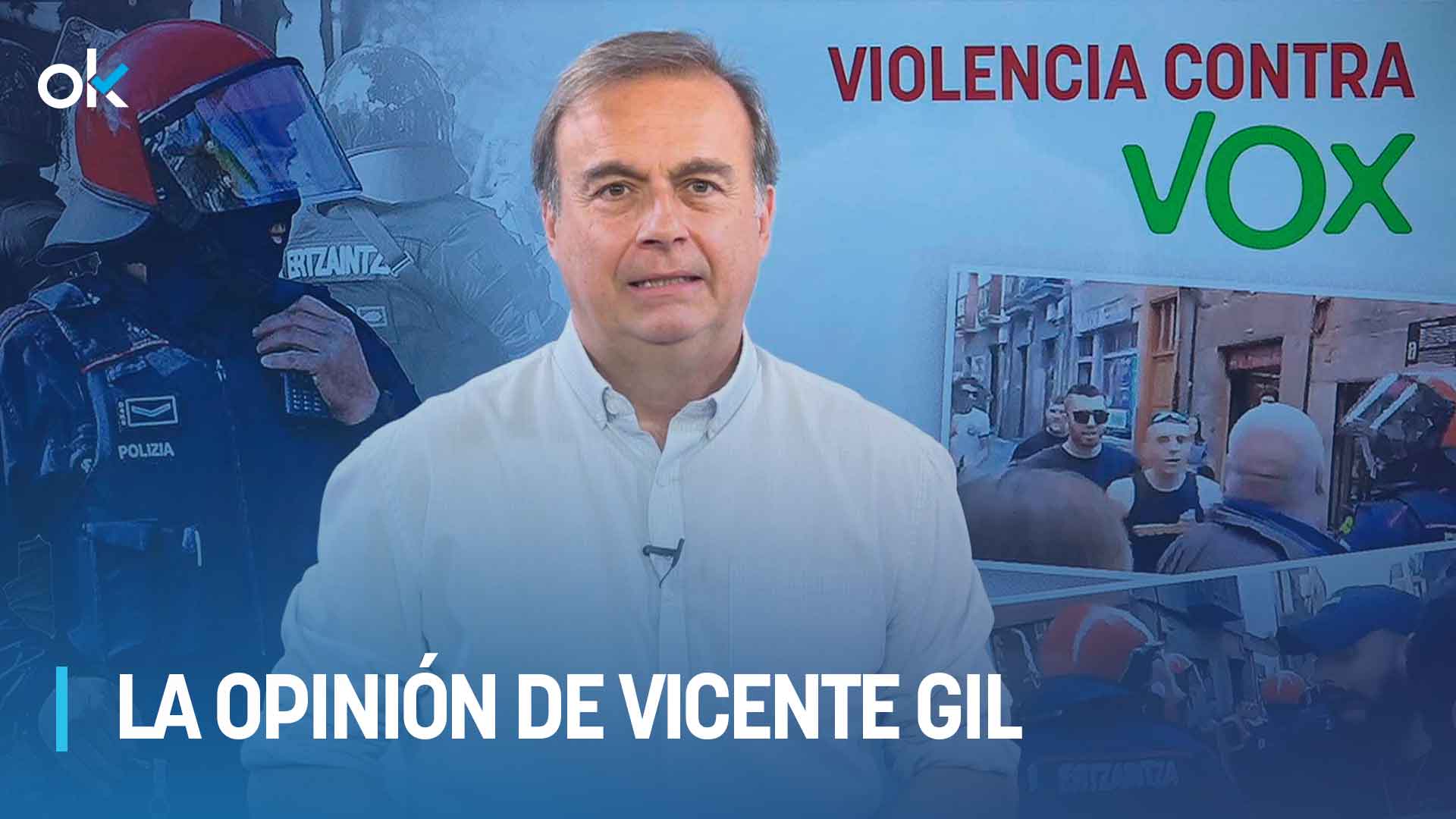 Vicente Gil: «Las agresiones a Vox son ‘la ‘paz’ del PSOE, Bildu y ETA»