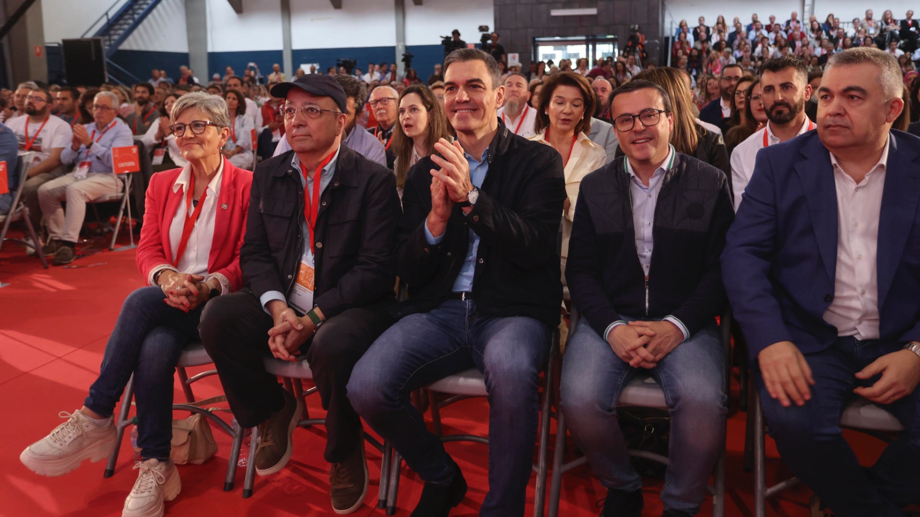 Pedro Sánchez en el Congreso Regional del PSOE de Extremadura.