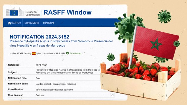 La UE detecta en España el primer caso de fresas de Marruecos con hepatitis que superaron la aduana