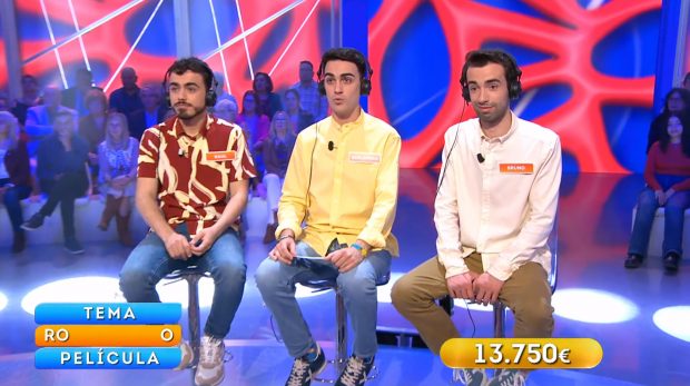 Los Mozos de Arousa se la juegan para sumar 13.750 euros al bote de Reacción en cadena. (Mediaset)