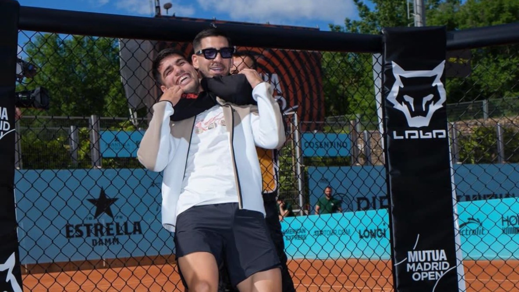 Carlos Alcaraz e Ilia Topuria. (Mutua Madrid Open)