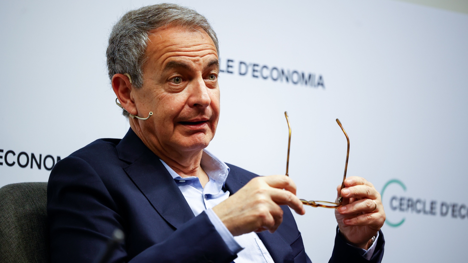 José Luis Rodríguez Zapatero, durante la presentación de su libro. (EP)