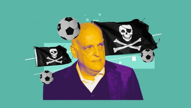 Javier Tebas, fútbol pirata, Liga