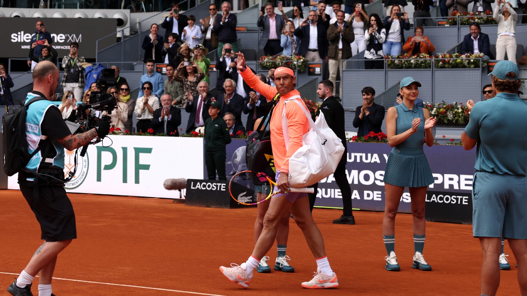 Rafa Nadal, recibido por la afición de Madrid. (Getty)