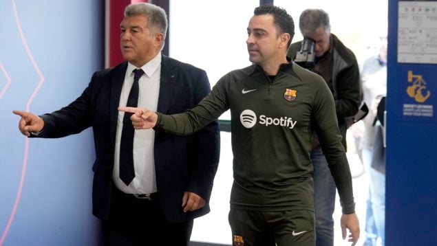 Joan Laporta, Xavi Hernández, FC Barcelona