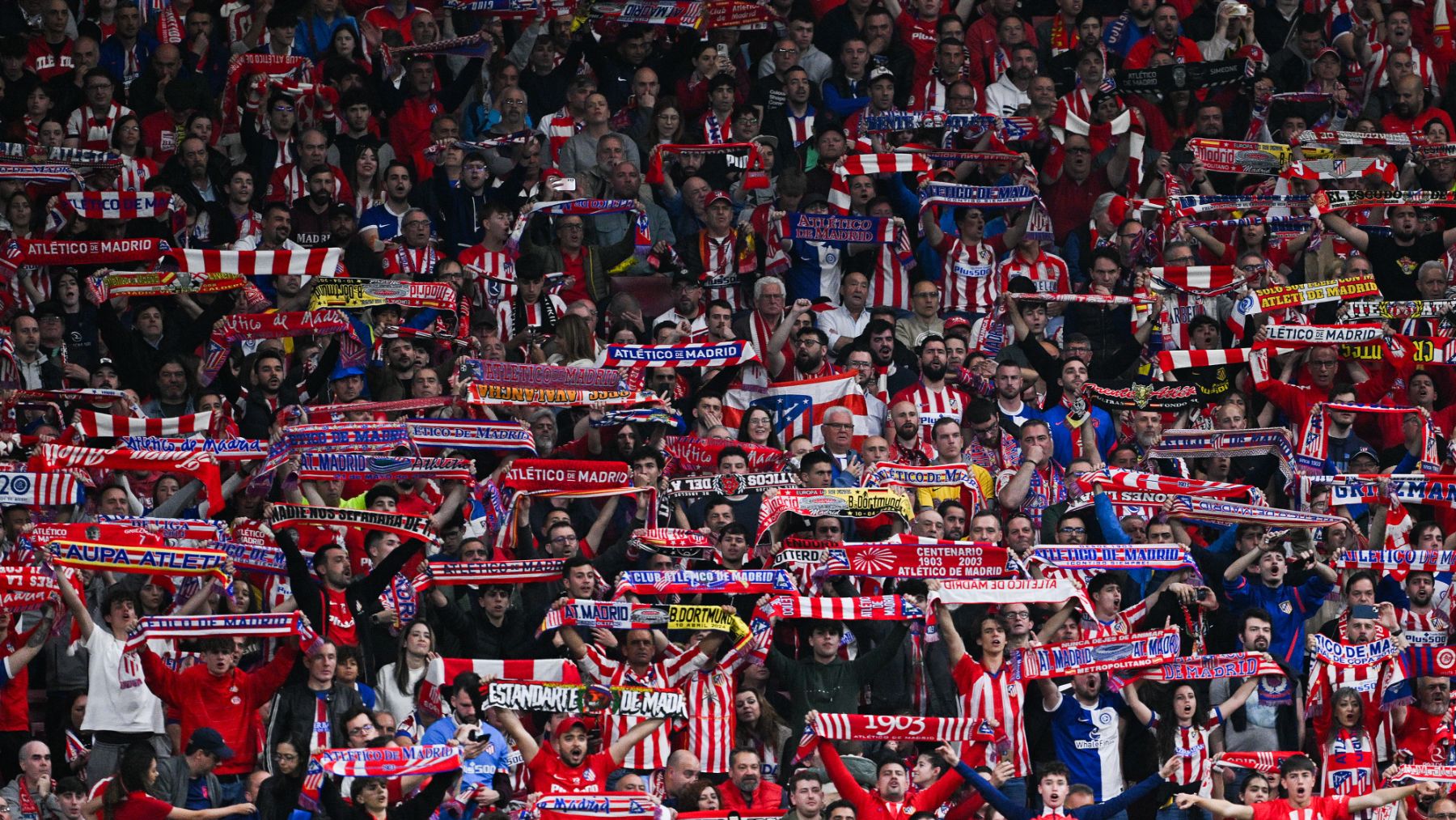 Aficionados del Atlético de Madrid. (Getty)