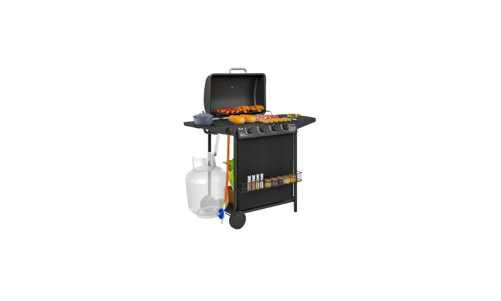 Barbacoa de gas 4 quemadores Outsunny