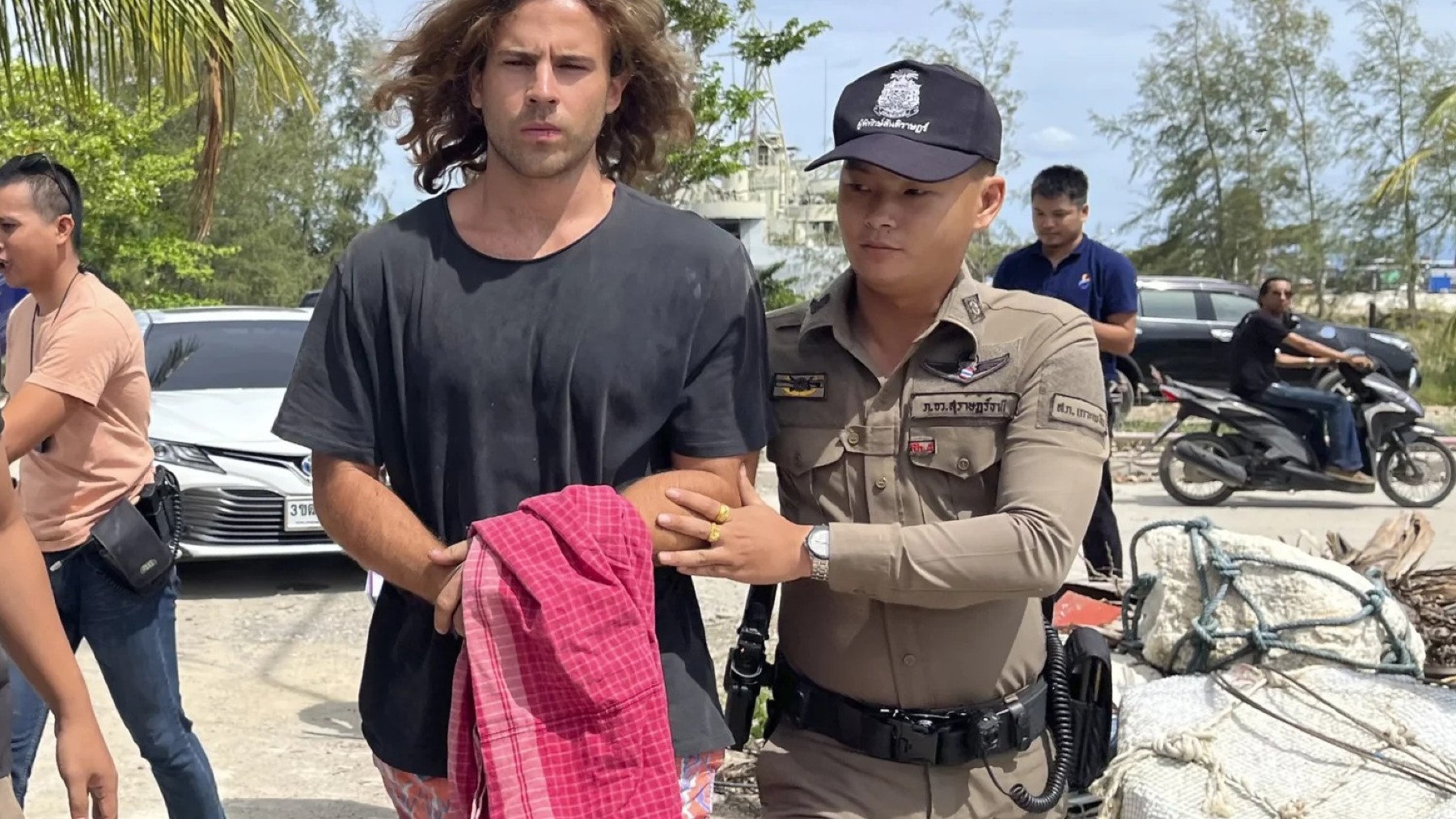 Daniel Sancho durante su detención en Tailandia acusado de asesinato.