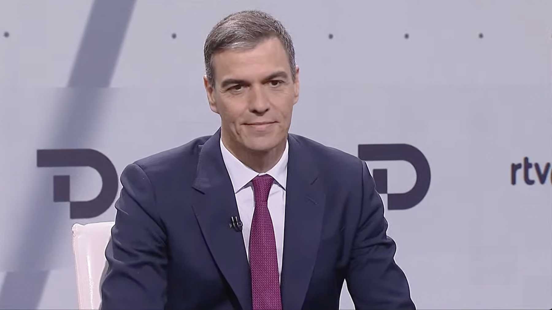 Pedro Sánchez en la entrevista en TVE.