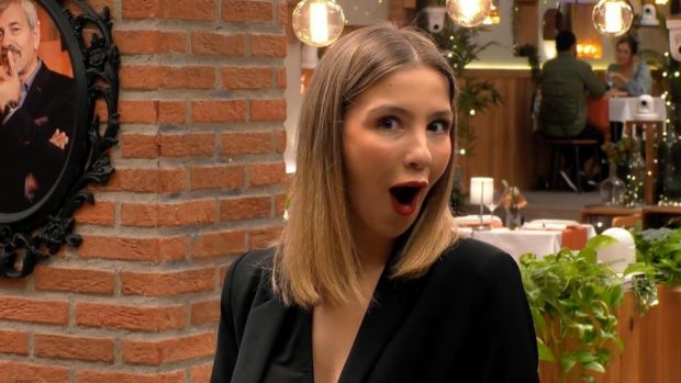 Laura Boado en 'First Dates'. (Mediaset)