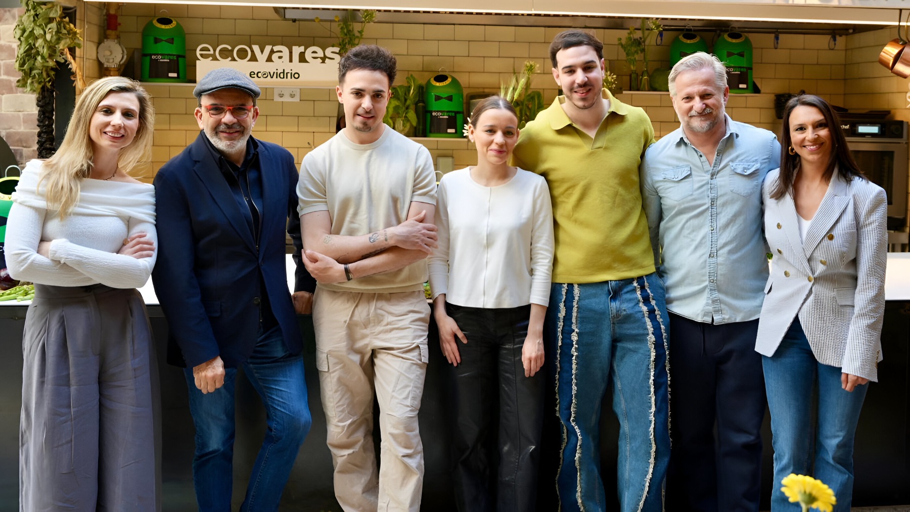 Los participantes en el encuentro EcoVares by Ecovidrio, entre los que intervinieron cinco chefs con Estrellas Michelin
