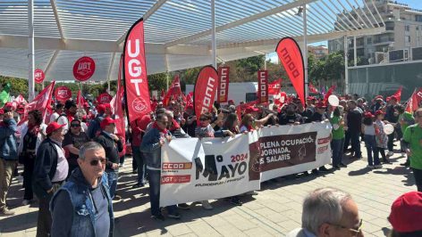 Manifestación de los sindicatos en Palma por el 1 de mayo.