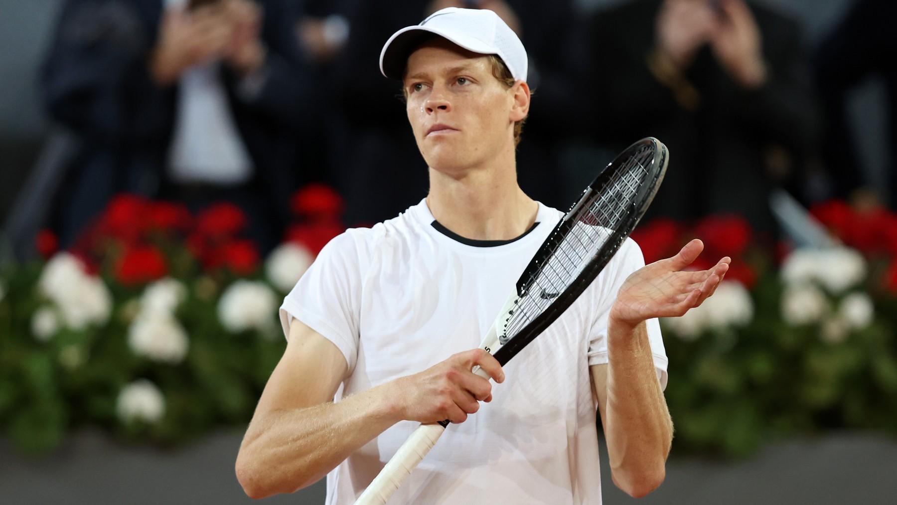 Jannik Sinner, tras un partido en Madrid. (Getty)