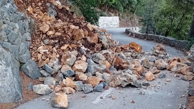 carretera Valldemossa muro desprendimiento