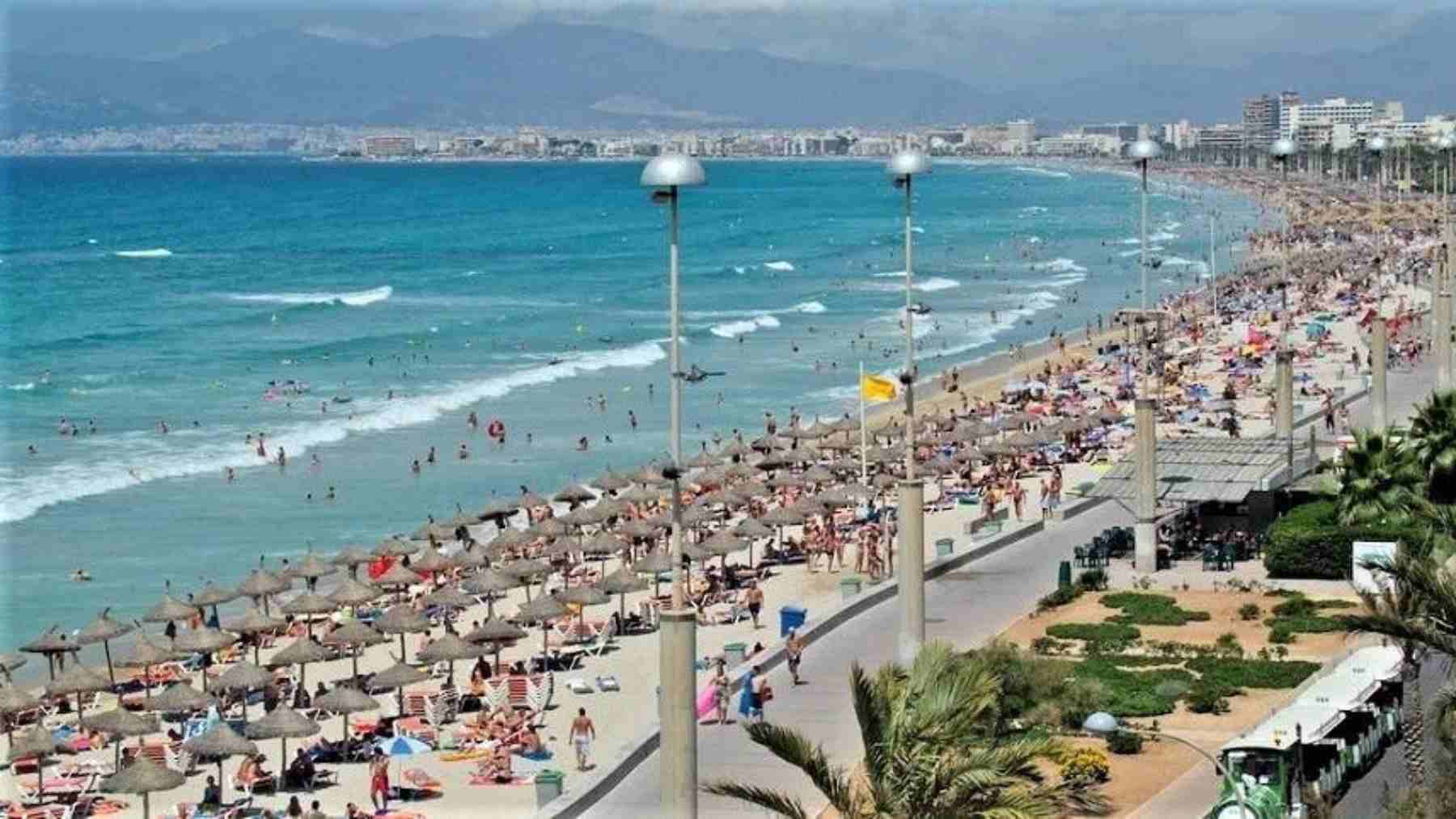 Imagen panorámica de Playa de Palma.