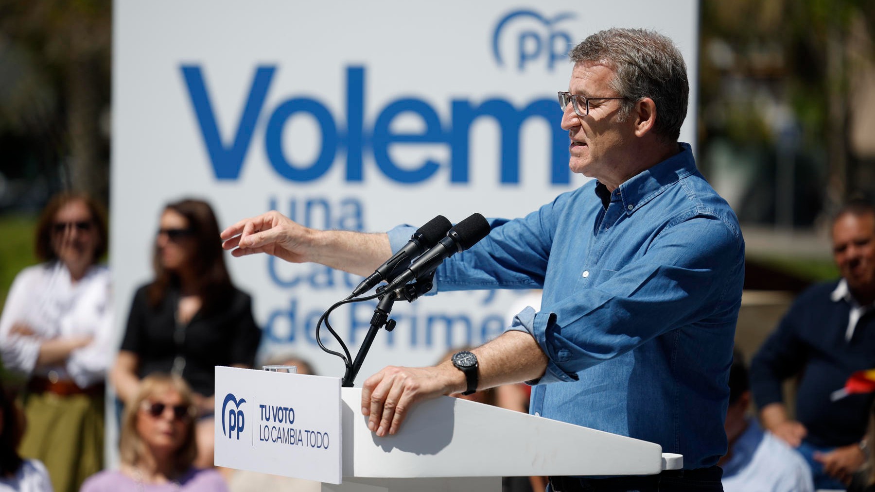 Alberto Núñez Feijóo en este segundo fin de semana de campaña en Cataluña.