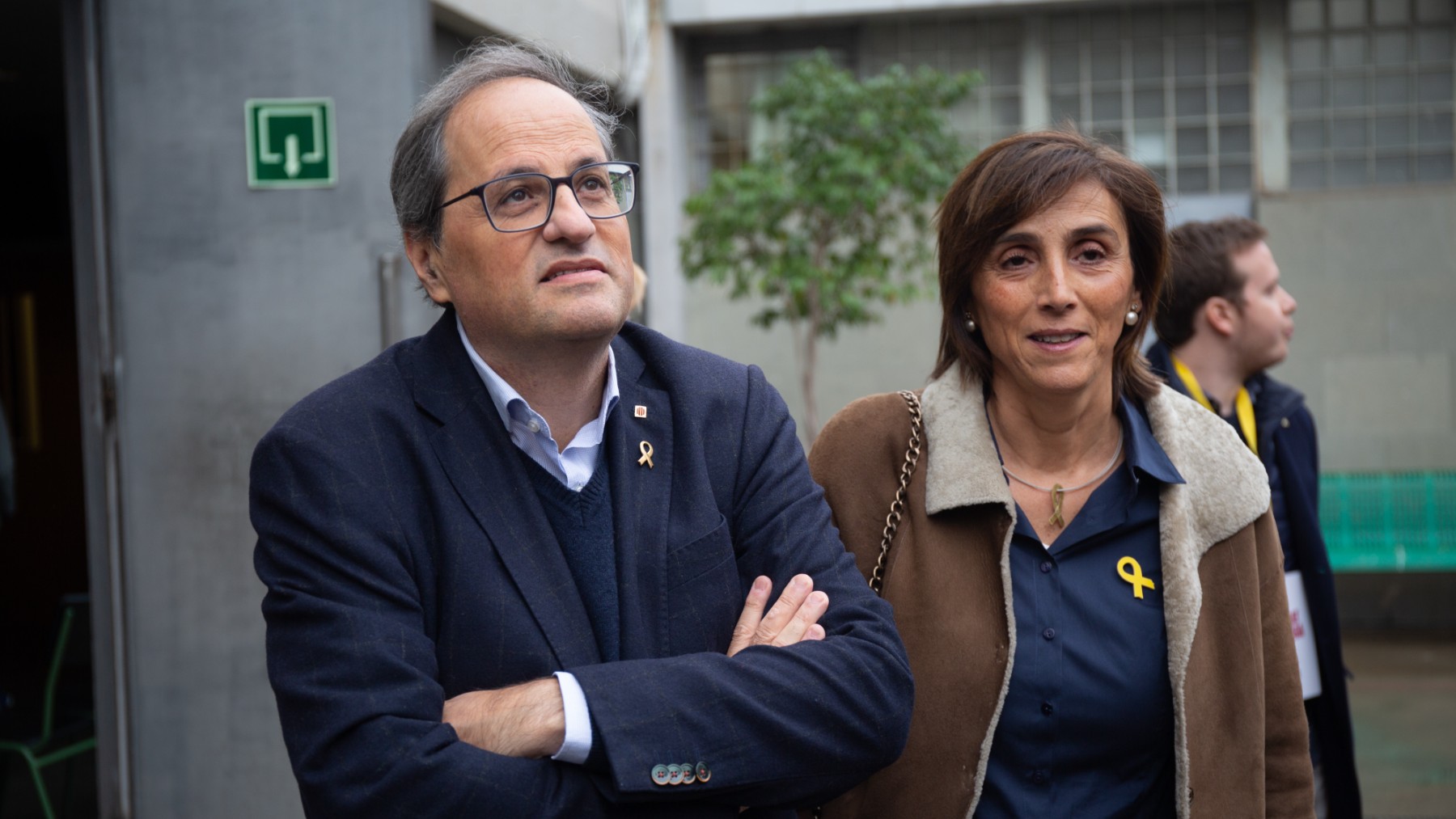 El presidente de la Generalitat, Quim Torrá, junto a su mujer, Carola Miró. (Foto: Ep)