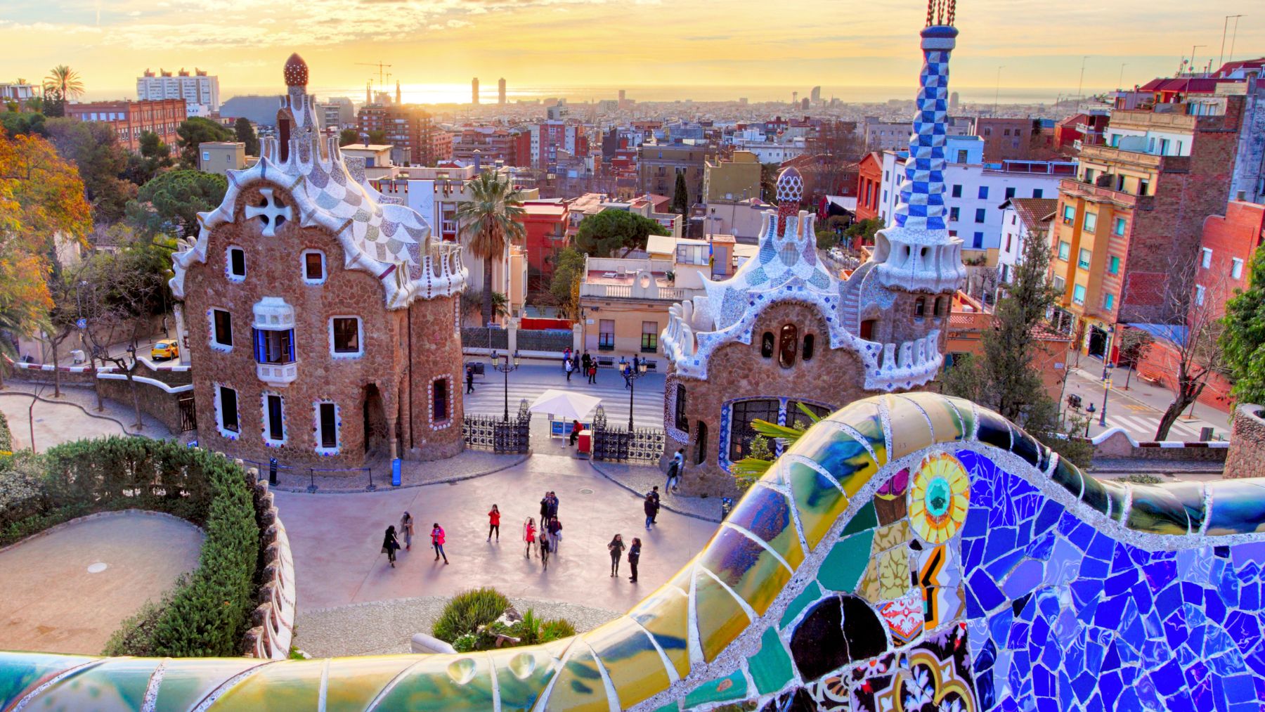 Parque Güell en Barcelona.