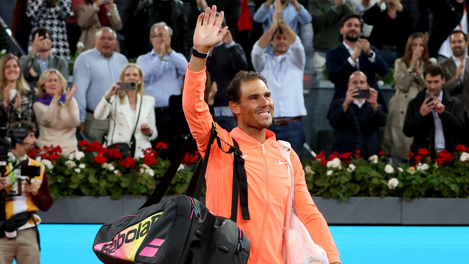 Rafa Nadal, en su partido de despedida en Madrid. (Getty)