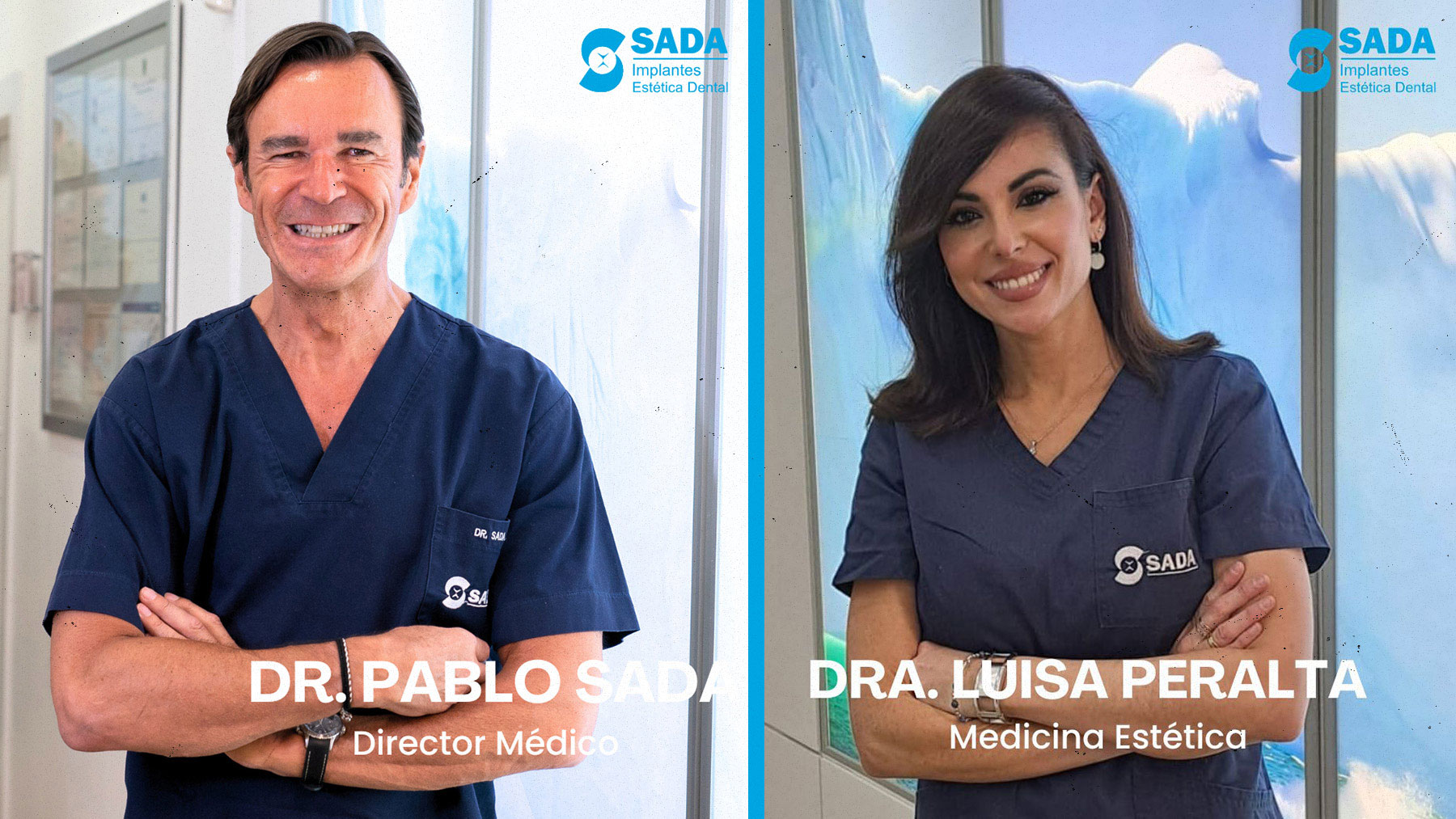 Dres. Pablo Sada y Luisa Peralta de la Clínica Sada.