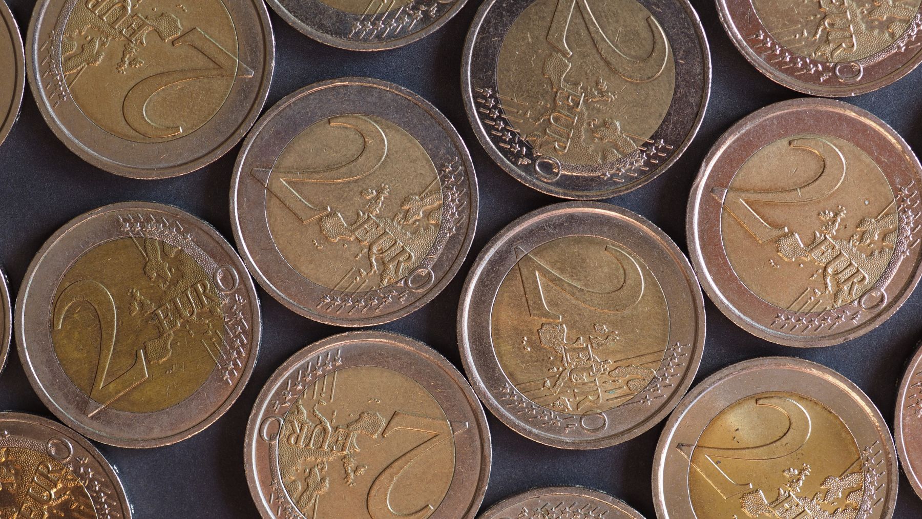 Monedas de 2 euros.