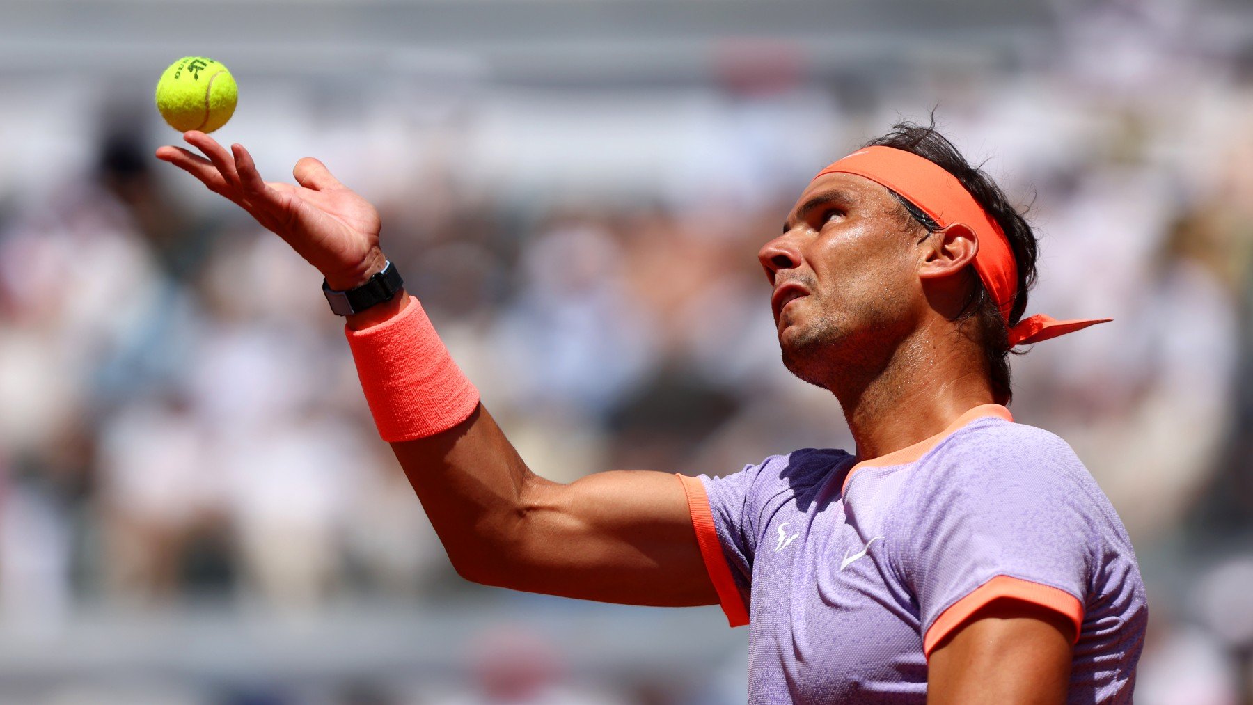 Rafa Nadal, en un partido en Roma. (Getty)