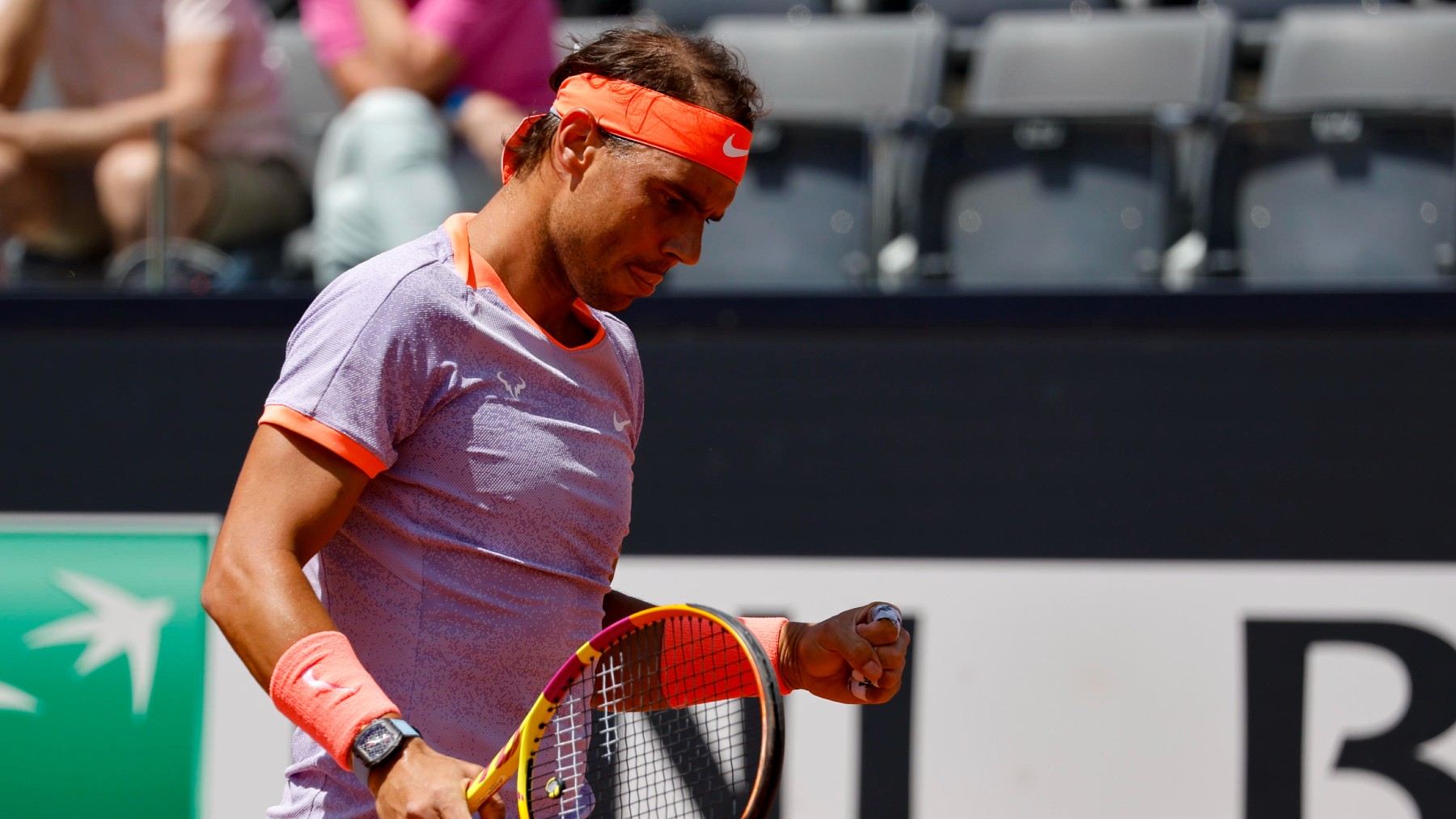 Rafa Nadal, en el partido ante Bergs. (EFE)