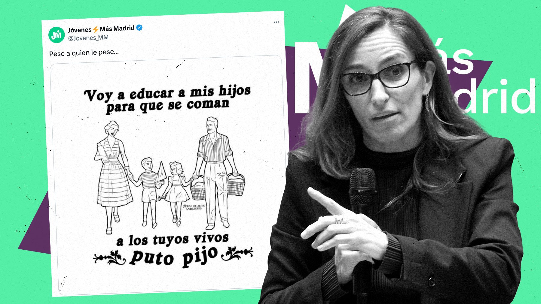 Mónica García y el tuit de Más Madrid.