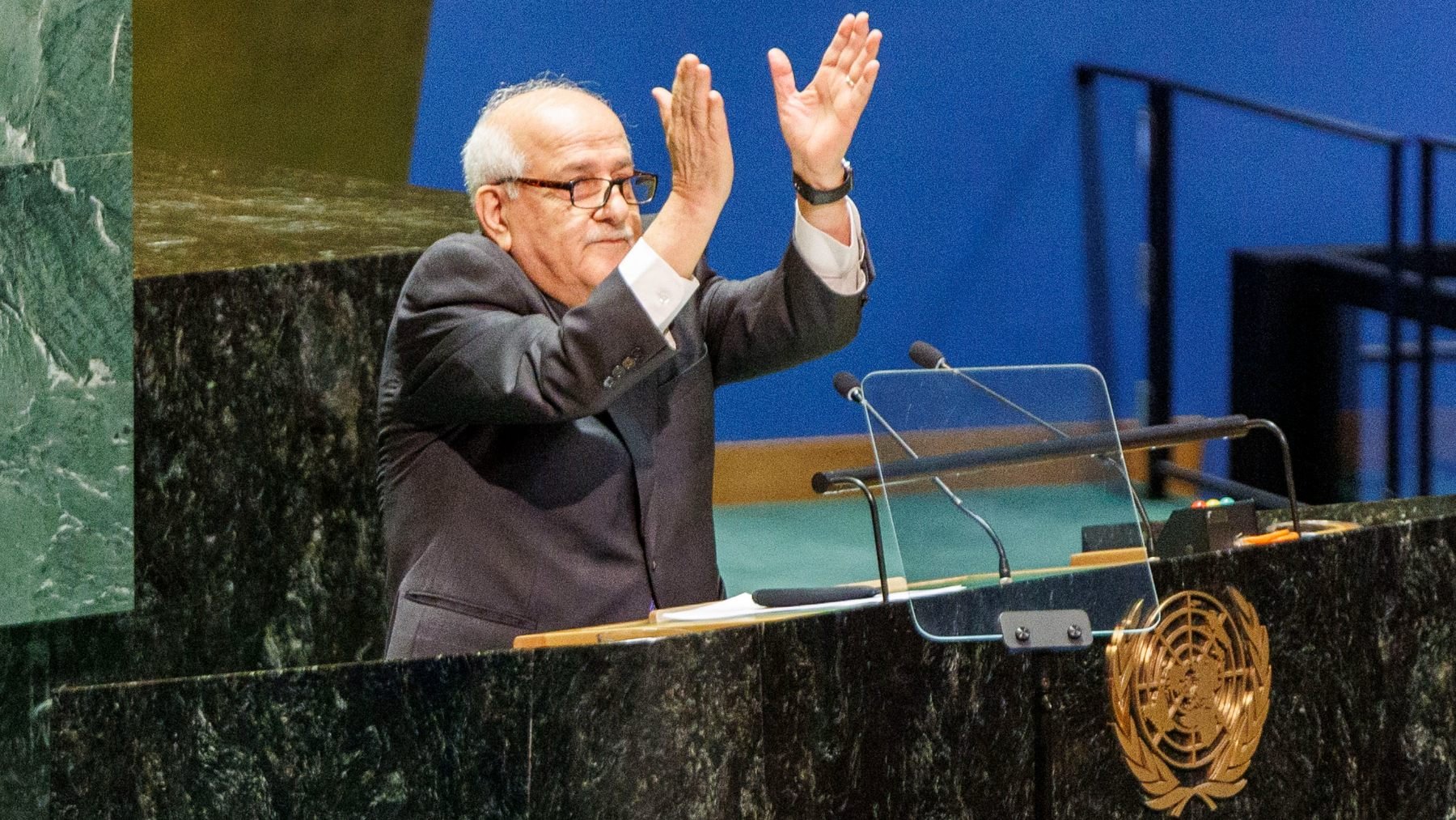 El Observador Permanente de Palestina ante las Naciones Unidas, Riyad Mansour (Foto: Efe).