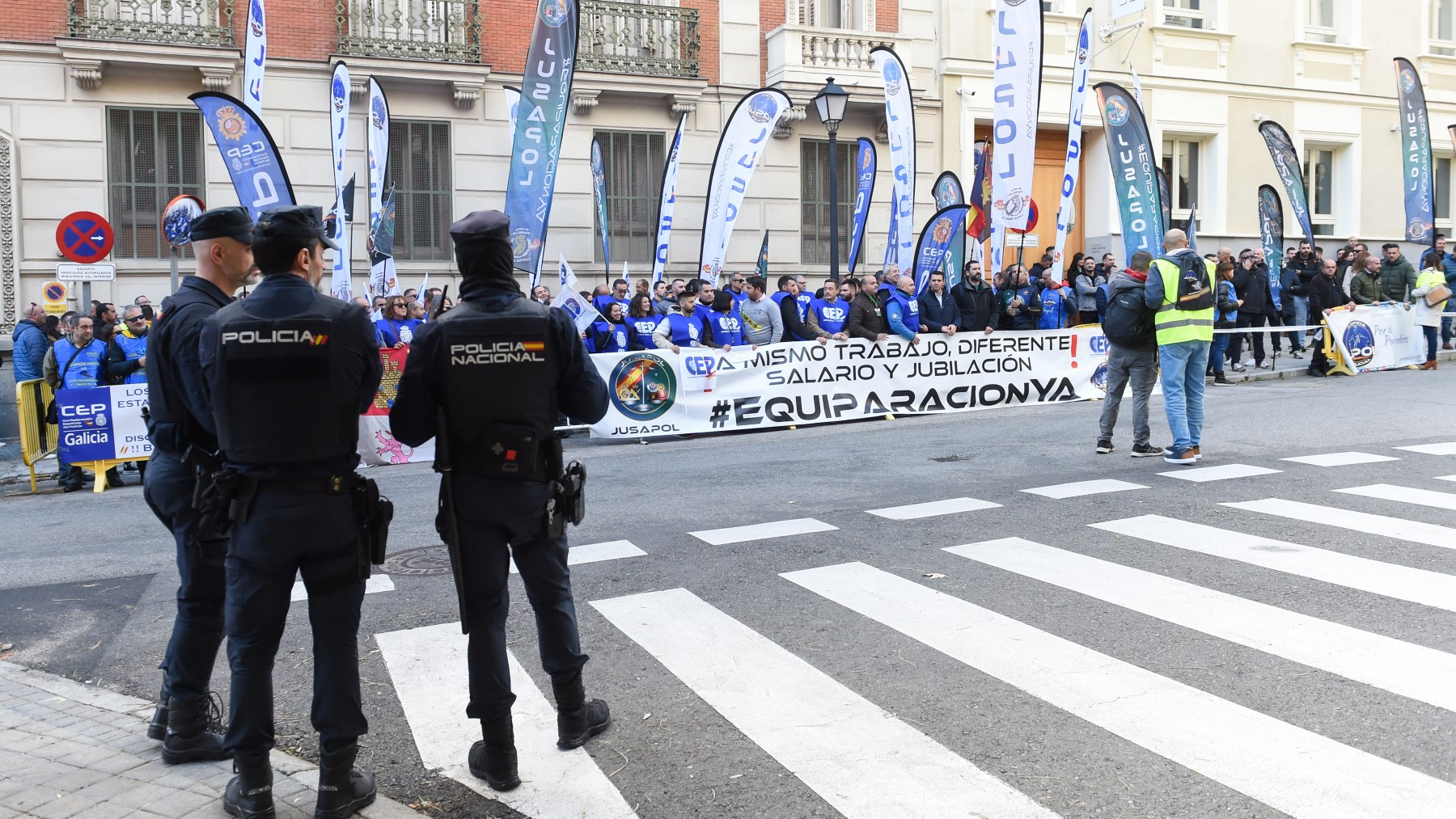 Manifestación convocada por Jupol. (Foto: EP)